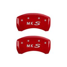Load image into Gallery viewer, MGP 4 Caliper Covers Engraved Front Lincoln Engraved Rear MKS Yellow finish black ch
