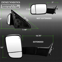 Load image into Gallery viewer, Xtune Dodge Ram 1500 09-12 Extendable Heated Adjust Mirror Black HoUSing Left MIR-DRAM09S-PWH-L
