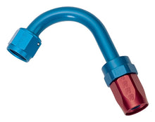 Load image into Gallery viewer, Russell Performance -12 AN Red/Blue 120 Degree Full Flow Swivel Hose End (With 1-1/4in Radius)
