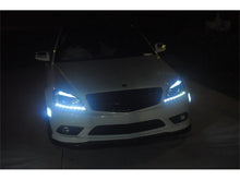 Load image into Gallery viewer, Spyder Mercedes Benz C-Class 08-11 Projector Headlights Halogen - DRL Blk PRO-YD-MBW20408-DRL-BK
