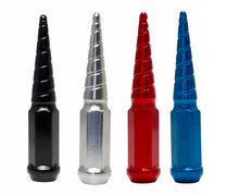Load image into Gallery viewer, Wheel Mate Twisted Spiked Lug Nuts Set of 24 - Red M14x1.50
