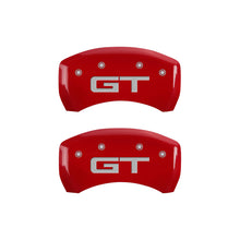 Load image into Gallery viewer, MGP 4 Caliper Covers Engraved Front 2015/Mustang Engraved Rear 2015/GT Yellow finish black ch
