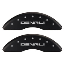 Load image into Gallery viewer, MGP 4 Caliper Covers Engraved Front &amp; Rear Denali Red finish silver ch
