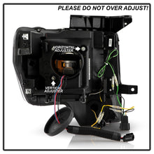 Load image into Gallery viewer, Spyder Ford F150 09-14 Halogen Light Bar Projector Headlights Black PRO-YD-FF15009PL-SEQ-BK
