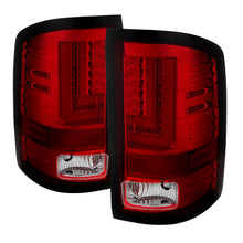 Load image into Gallery viewer, Spyder GMC Sierra 14-16 LED Tail Lights Red Clear ALT-YD-GS14-LBLED-RC
