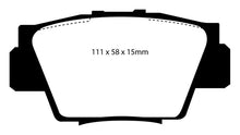 Load image into Gallery viewer, EBC 91-96 Acura NSX 3.0 Yellowstuff Rear Brake Pads
