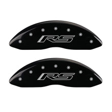 Load image into Gallery viewer, MGP 4 Caliper Covers Engraved Front &amp; Rear Gen 5/RS Black finish silver ch
