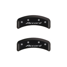 Load image into Gallery viewer, MGP 4 Caliper Covers Engraved Front Accord Engraved Rear Accord Red finish silver ch
