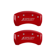 Load image into Gallery viewer, MGP 4 Caliper Covers Engraved Front &amp; Rear Gen 5/SS Yellow finish black ch
