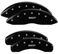 Load image into Gallery viewer, MGP 4 Caliper Covers Engraved Front &amp; Rear MGP Red Finish Silver Char 2019 Nissan Armada
