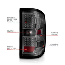 Load image into Gallery viewer, ANZO 15-19 Chevy Silverado 2500HD/3500HD (Halgn Only) LED Tail Lights w/Smoke Light Bar &amp; Clear Lens
