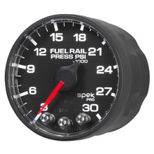 Load image into Gallery viewer, Autometer Spek-Pro Gauge Rail Press 2 1/16in 30Kpsi Stepper Motor W/Peak &amp; Warn Blk/Blk
