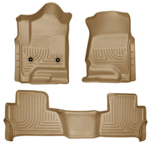 Load image into Gallery viewer, Husky Liners 2015 Chevy/GMC Tahoe/Yukon WeatherBeater Combo Tan Floor Liners
