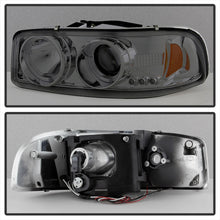 Load image into Gallery viewer, Spyder GMC Sierra 1500/2500/3500 99-06 Projector Headlights LED Halo LED Smoke PRO-YD-CDE00-HL-SMC
