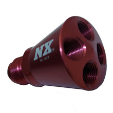 Load image into Gallery viewer, Nitrous Express 4 Port Showerhead Distribution Block w/6AN Inlet - Red
