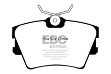Load image into Gallery viewer, EBC 96-98 Volkswagen Eurovan 2.5 Vented Rotors Greenstuff Rear Brake Pads

