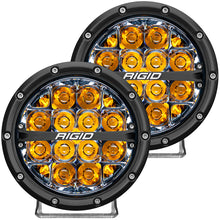 Load image into Gallery viewer, Rigid Industries 360-Series 6in LED Off-Road Spot Beam - Amber Backlight (Pair)
