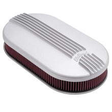 Load image into Gallery viewer, Edelbrock Air Cleaner Classic Series Oval Aluminum 17 5In X 9 35In X 4 45In Dual Carburetor
