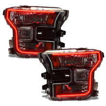 Load image into Gallery viewer, Oracle 15-17 Ford F-150 Dynamic RGB+A Pre-Assembled Headlights Halogen - Black Edition - ColorSHIFT
