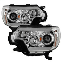 Load image into Gallery viewer, Spyder Toyota Tacoma 12-16 Projector Headlights Light Bar DRL Chrome PRO-YD-TT12-LBDRL-C
