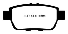 Load image into Gallery viewer, EBC 09-14 Acura TL 3.5 Ultimax2 Rear Brake Pads
