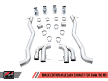 Load image into Gallery viewer, AWE Tuning 18-19 BMW M5 (F90) 4.4T AWD Axle-back Exhaust - Track Edition (Chrome Silver Tips)
