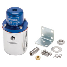 Load image into Gallery viewer, Edelbrock Fuel Pressure Regulator Carbureted 160 GPH 5-10 PSI 3/8In In/Out Returnless Blue/Clear
