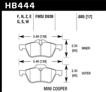 Load image into Gallery viewer, Hawk 02-06 Mini Cooper / Cooper S Blue  Race Front Brake Pads
