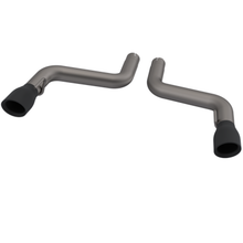 Load image into Gallery viewer, QTP 16-18 Chevrolet Camaro SS 6.2L 304SS Eliminator Muffler Delete Axle Back Exhaust w/4.5in Blk Tip
