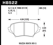 Load image into Gallery viewer, Hawk 06-11 Mazda Miata Mx-5 (inc Club Spec/Grand Touring/Sport/SV/Touring HT-10 Race Front Brake Pad
