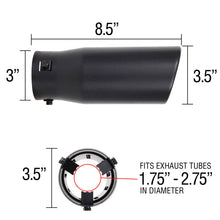 Load image into Gallery viewer, Spectre Exhaust Tip 3-1/2in. OD / Slant - Black
