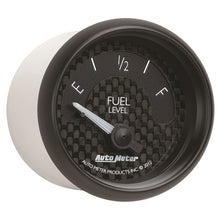 Load image into Gallery viewer, Autometer GT Series 52mm Short Sweep Electronic 0-90 ohms Fuel Level (For most 65-97 GM)
