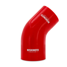 Load image into Gallery viewer, Mishimoto Silicone Reducer Coupler 45 Degree 3in to 3.75in - Red
