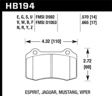 Load image into Gallery viewer, Hawk 96 &amp; 00-02 Dodge Viper GTS/00-02 Viper RT 10 / 00 Mustang SVT Cobra Race Fr HT-10 Brake Pads
