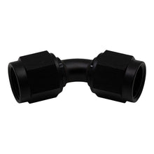 Load image into Gallery viewer, DeatschWerks 6AN Flare Female Swivel 45-Degree to 6AN Flare Female Swivel - Anodized Matte Black
