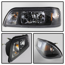 Load image into Gallery viewer, Spyder Ford Mustang 87-93 1PC LED (Replaceable LEDs)Crystal Headlights Black HD-YD-FM87-1PC-LED-BK
