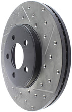 Load image into Gallery viewer, StopTech 03-09 Lincoln Town Car / 03-09 Mercury Grand Marquis Front Left Slotted &amp; Drilled Rotor
