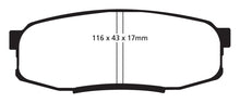 Load image into Gallery viewer, EBC 08+ Lexus LX570 5.7 Greenstuff Rear Brake Pads
