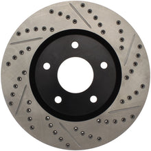 Load image into Gallery viewer, StopTech 1/02-05 Infiniti G35 (alloy disc) / 6/02-05 Nissan 350Z Slotted &amp; Drilled Left Front Rotor
