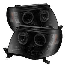 Load image into Gallery viewer, Spyder Toyota Tacoma 05-11 Projector Headlights LED Halo LED Blk Smke PRO-YD-TT05-HL-BSM
