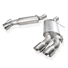Load image into Gallery viewer, Stainless Works 2016+ Chevy Camaro SS 3in Legend Factory Connect Axle Back w/Valve &amp; 4in Quad Tips
