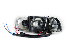 Load image into Gallery viewer, ANZO 1999-2006 Gmc Sierra 1500 Crystal Headlights w/ Halo and LED Black
