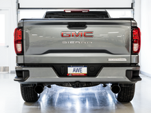 Load image into Gallery viewer, AWE Tuning 4th Gen GM 1500 5.3L 0FG Catback Split Rear Exit (Flat Bumper) - Dual Diamond Tips
