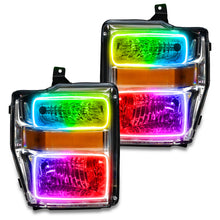 Load image into Gallery viewer, Oracle 08-10 Ford F250/350 Pre-Assembled Halo Headlights- Chrome Housing - ColorSHIFT w/o Controller
