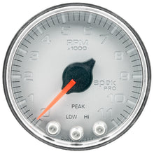 Load image into Gallery viewer, Autometer Spek-Pro Gauge Tach 2 1/16in 11K Rpm W/ Shift Light &amp; Peak Mem Slvr/Chrm
