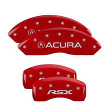 Load image into Gallery viewer, MGP 4 Caliper Covers Engraved Front &amp; Rear MGP Red finish silver ch
