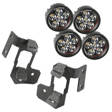 Load image into Gallery viewer, Rugged Ridge 07-18 Jeep Wrangler JK Textured Black Round A-Pillar LED Light Mount Kit
