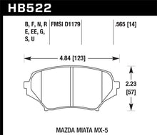 Load image into Gallery viewer, Hawk 06-11 Mazda Miata Mx-5 (inc Club Spec/Grand Touring/Sport/SV/Touring HT-10 Race Front Brake Pad
