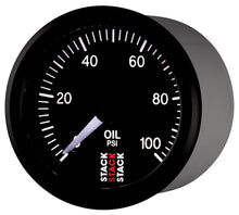 Load image into Gallery viewer, Autometer Stack 52mm 0-100 PSI 1/8in NPTF Male Pro Stepper Motor Oil Pressure Gauge - Black
