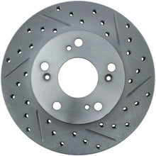 Load image into Gallery viewer, StopTech Select Sport 06-11 Honda Civic DX/EX/LX Slotted and Drilled Left Front Rotor
